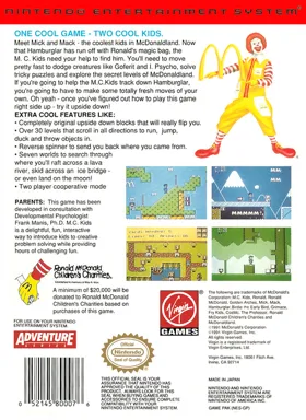 M.C. Kids (USA) (Beta) box cover back